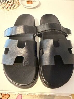 Steve Madden Black Slide Sandals